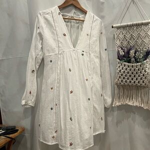 Maaji White Dress with Colorful Embroidery